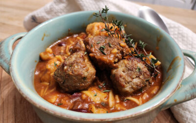 Beef Vegetable & Dumpling Soup