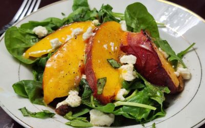 Grilled Peach & Arugula Salad