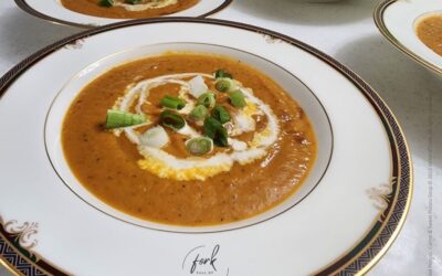 Roasted Red Pepper, Carrot, & Sweet Potato Soup