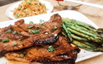 Asian-Inspired Honey Glazed Grilled Pork Steak