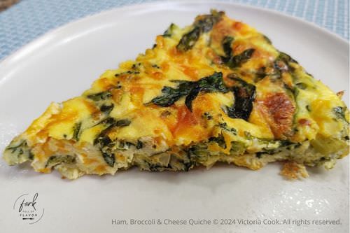 Broccoli, Ham and Cheese Quiche