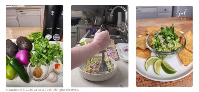 Just a handful of fresh ingredients and instantly makes fresh guacamole.